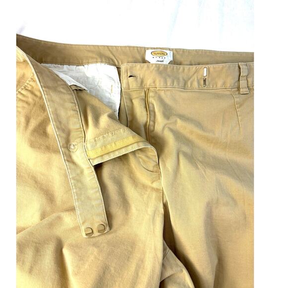 Talbots Women Stretch High Rise Casual Bermuda Shorts Solid Tan Color Size 24W - Picture 7 of 9